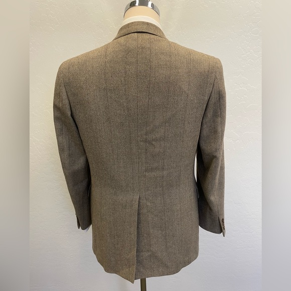 Mills Touché Hand Tailored in Japan Wool Herringbone Jacket Size 41 R - Picture 4 of 9